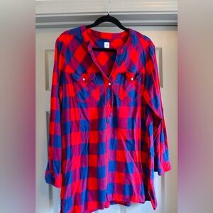 Gap Long Sleeve Plaid Shirt
